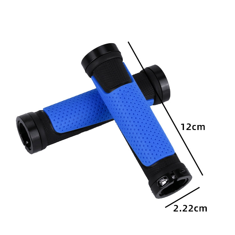 1pair BG-0404 Bicycle Rubber Handle Cover The Mountain Bike Bilateral Lock Dead Anti-Slip Handle Cover(Green)