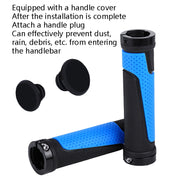 1pair BG-0404 Bicycle Rubber Handle Cover The Mountain Bike Bilateral Lock Dead Anti-Slip Handle Cover(Green)