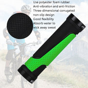 1pair BG-0404 Bicycle Rubber Handle Cover The Mountain Bike Bilateral Lock Dead Anti-Slip Handle Cover(Green)