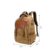 K805 Water-resistant Batik Canvas Camera Backpack Outdoor Liner Shoulder Photography Bag(Blue)
