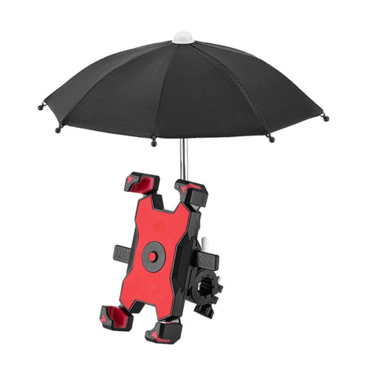 CYCLINGBOX Bicycle Mobile Phone Bracket With Parasol Rider Mobile Phone Frame, Style: Handlebar Installation (Red) - free shipping - PMC Jewellery - Order now!