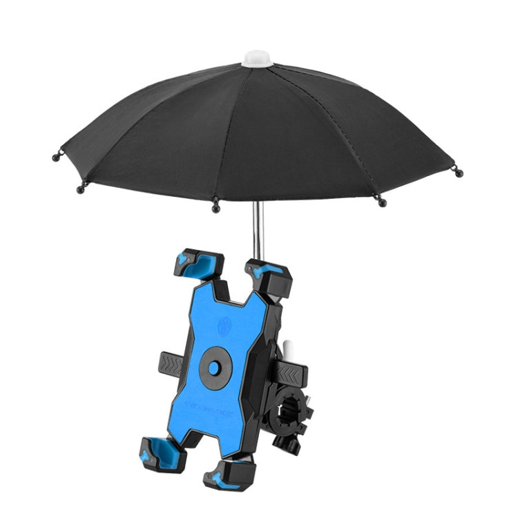CYCLINGBOX Bicycle Mobile Phone Bracket With Parasol Rider Mobile Phone Frame, Style: Handlebar Installation (Bue) - Holders by CYCLINGBOX | Online Shopping South Africa | PMC TechLife | Buy Now Pay Later Mobicred