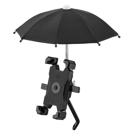 CYCLINGBOX Bicycle Mobile Phone Bracket With Parasol Rider Mobile Phone Frame, Style: Rearview Mirror Installation (Black) - free shipping - PMC Jewellery - Order now!