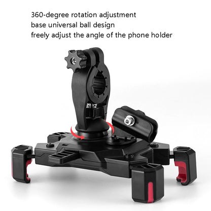 CYCLINGBOX Bicycle Mobile Phone Bracket With Parasol Rider Mobile Phone Frame, Style: Rearview Mirror Installation (Black) - free shipping - PMC Jewellery - Order now!