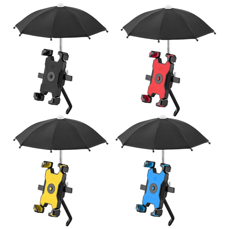 CYCLINGBOX Bicycle Mobile Phone Bracket With Parasol Rider Mobile Phone Frame, Style: Rearview Mirror Installation (Red) - Holders by CYCLINGBOX | Online Shopping South Africa | PMC TechLife | Buy Now Pay Later Mobicred