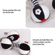 TOLOLO 1 Pair Baby Vision Training Early Educational Toy Newborn Chasing Black And White Sand Hammer Dumbbell Baby Rattle(  T168263-2)