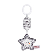 TOLOLO T168231-4 Newborn Bed Bell Early Education Toy Visually Inspires Black And White Wind Chimes Baby Bed Hanging(4D Starfish)