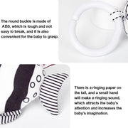 TOLOLO T168231-4 Newborn Bed Bell Early Education Toy Visually Inspires Black And White Wind Chimes Baby Bed Hanging(4B Striped Fish)