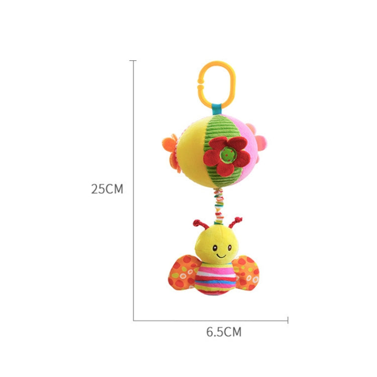 Stroller Drawstring Cloth Ball Toy Baby Soothing Hand Grab Ball Plush Bed Bell Lathe Pendant(Be)