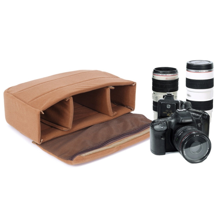 006 SLR Camera Bag Thickened Digital Camera Liner Bag(Brown) - Soft Bag by PMC TechLife | Online Shopping South Africa | PMC TechLife | Buy Now Pay Later Mobicred