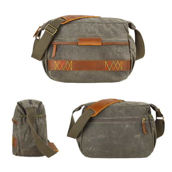 3037 SLR Camera Bag Shoulder Water-resistant Messenger Camera Bag(Green)