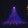 10LM 350 LED Star Waterfall Light Christmas Tree String Lights Outdoor Meteor Light, Plug Spec: EU Plug(RGB Light) - Christmas Decoration Lamps by PMc TechLife | Online Shopping South Africa | PMc TechLife | Buy Now Pay Later Mobicred