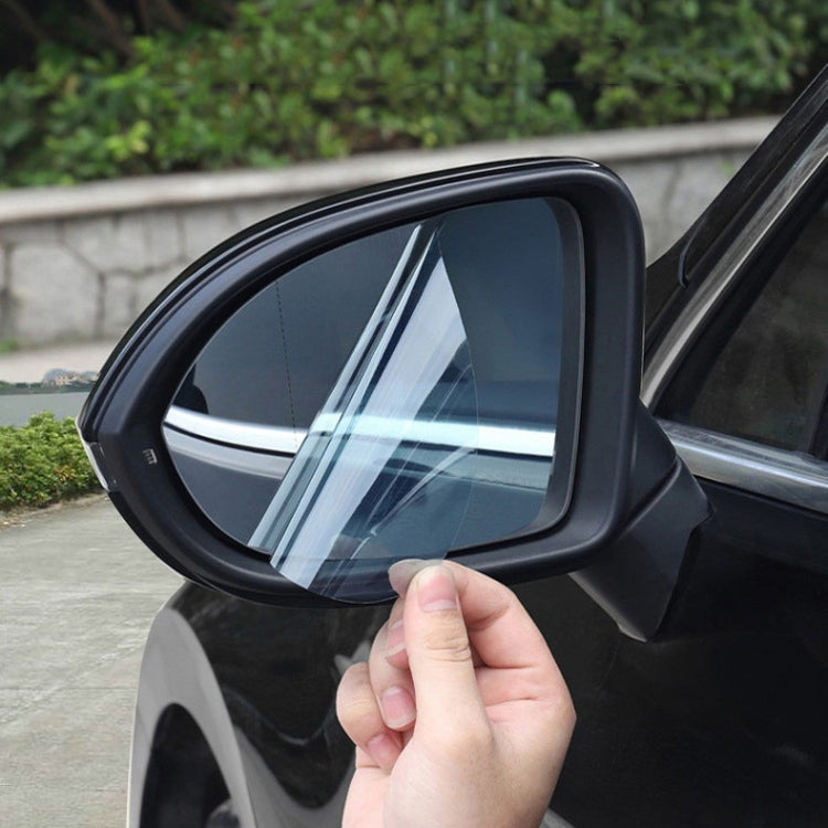 2pcs /Set Rainproof Anti-Fog And Anti-Reflective Film For Car Rearview Mirror Ellipse 100x150mm(Transparent) - Auto Film by PMC TechLife | Online Shopping South Africa | PMC TechLife | Buy Now Pay Later Mobicred