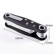 8 In 1 Bicycle Repair Portable Folding Allen Wrench(Phillips Slotted)