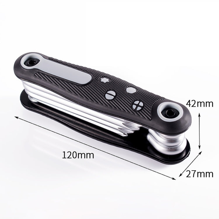 8 In 1 Bicycle Repair Portable Folding Allen Wrench(Phillips Slotted)