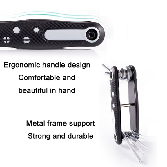 8 In 1 Bicycle Repair Portable Folding Allen Wrench(Torx)