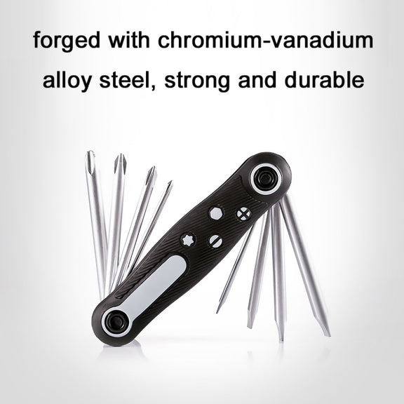 8 In 1 Bicycle Repair Portable Folding Allen Wrench(Phillips Slotted)