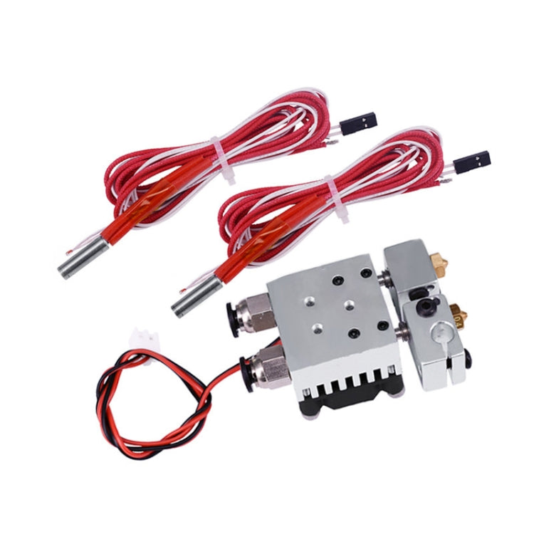 3D Printer Parts E3D V6 Back Screw With Cooling Fan Double-Head Mixed Color Extruded Aluminum Block Kit - Parts by PMC TechLife | Online Shopping South Africa | PMC TechLife | Buy Now Pay Later Mobicred