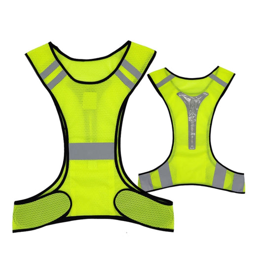 Sports Reflective Vest Night Running Outdoor Reflective Clothing Traffic Safety Reflective Vest,Style: With Led(Fluorescent Yellow) - Reflective Safety Clothing by PMC Jewellery | Online Shopping South Africa | PMC Jewellery | Buy Now Pay Later Mobicred