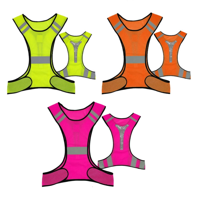 Sports Reflective Vest Night Running Outdoor Reflective Clothing Traffic Safety Reflective Vest,Style: With Led(Fluorescent Yellow) - Reflective Safety Clothing by PMC TechLife | Online Shopping South Africa | PMC TechLife | Buy Now Pay Later Mobicred