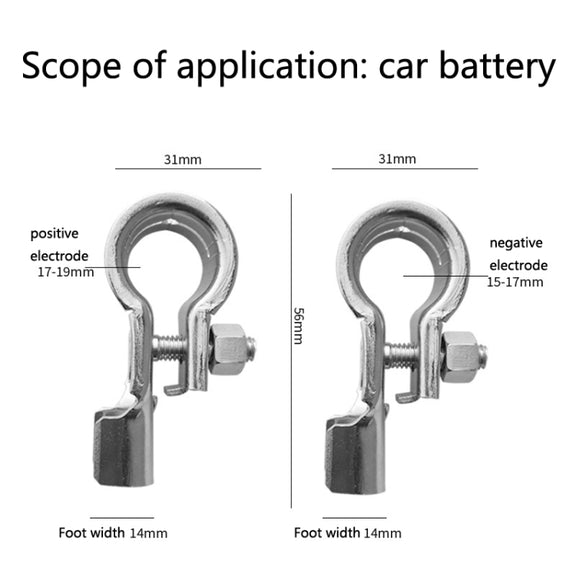1 Pair T007 Brass Plating Tin Car Battery Pile Head Battery Terminal Connector Cable Junction Head