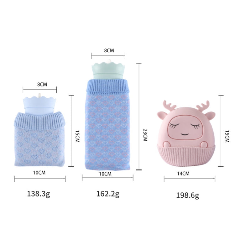 Winter Silicone Hand Warmer Cartoon Cute Water Injection Warm Water Bag, Colour: Light Blue Beaver