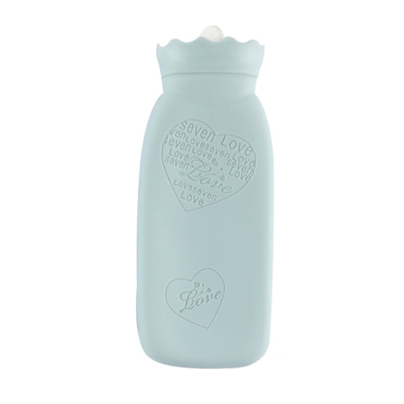 Winter Silicone Hand Warmer Cartoon Cute Water Injection Warm Water Bag, Colour: Green Love