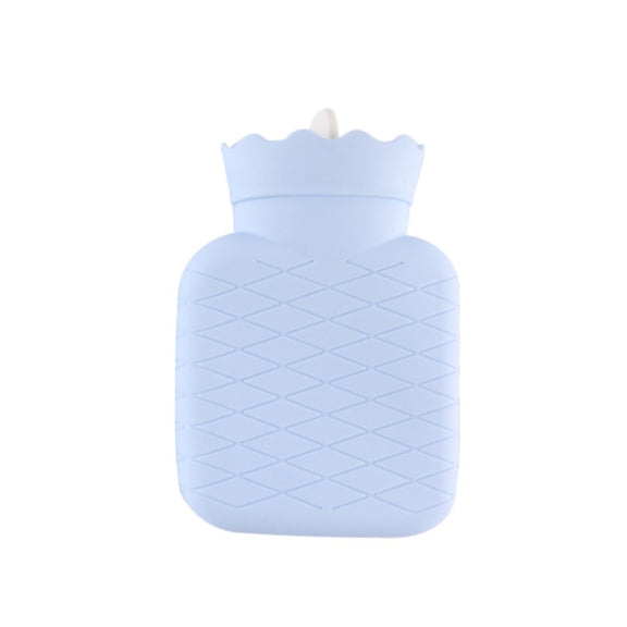Winter Silicone Hand Warmer Cartoon Cute Water Injection Warm Water Bag, Colour: Light Blue Square