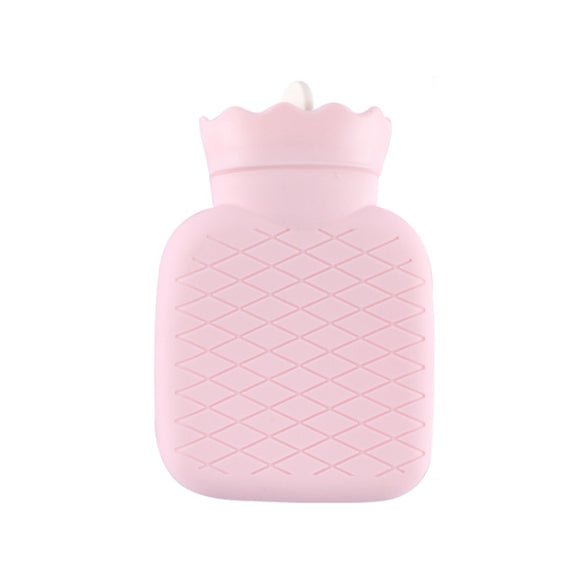 Winter Silicone Hand Warmer Cartoon Cute Water Injection Warm Water Bag, Colour: Pink Square