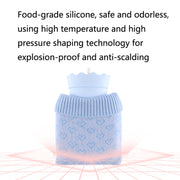 Winter Silicone Hand Warmer Cartoon Cute Water Injection Warm Water Bag, Colour: Pink Square