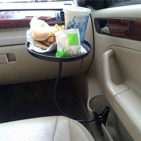 YP-106 Convenient Car PC Tray Car Lazy People Beverage Table(White)