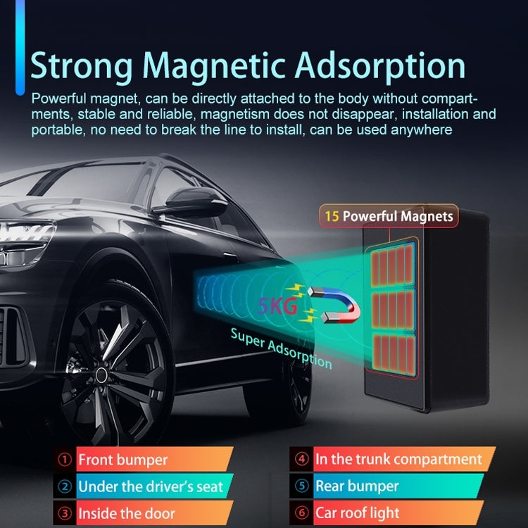 CJ280 GPS Locator Wireless Strong Magnetic Positioning Tracker, Specification: 2G 6000mAh - Car Tracker by PMC TechLife | Online Shopping South Africa | PMC TechLife | Buy Now Pay Later Mobicred