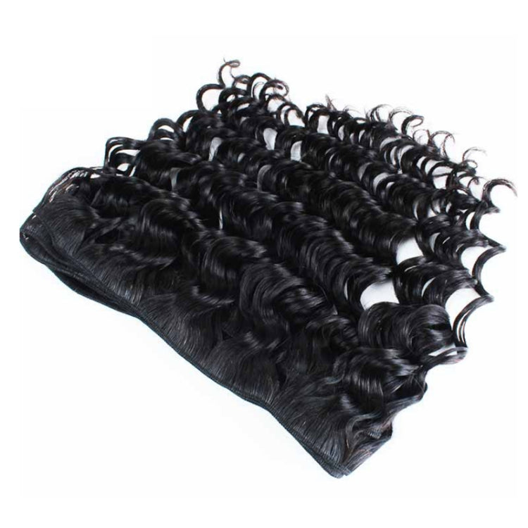 Ladies Water Wave Synthetic Fiber Hair Bun Wig(16 Inch)