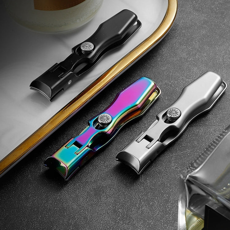 Stainless Steel Large Anti-Fly Splattering Nail Knife Large Opening Nail Cutting(Black) - free shipping - PMC Jewellery - Order now!