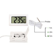 Fish Tank Digital Thermometer Water-resistant Probe Electronic Measuring Thermometer, Line Length: 1m (Black)