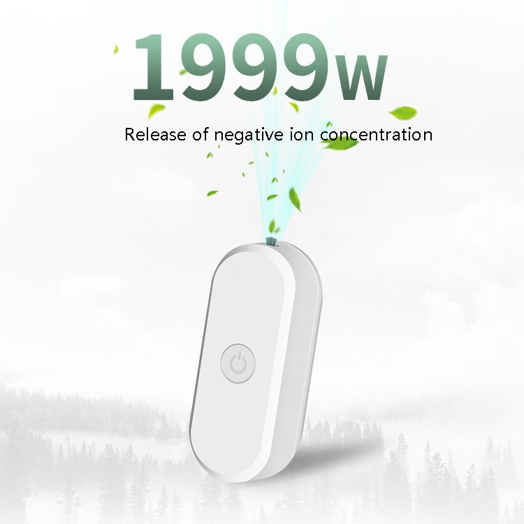 EP206 Hanging Neck Negative Ion Necklace Air Purifier(Black)