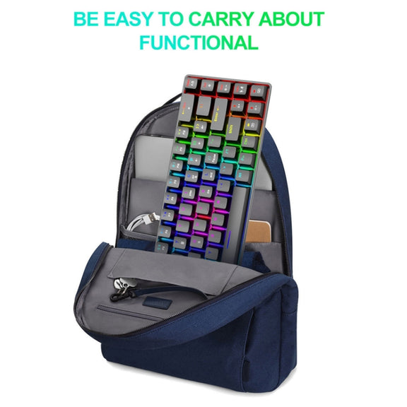 T8 68 Keys Mechanical Gaming Keyboard RGB Backlit Wired Keyboard, Cable Length:1.6m(White Green Shaft)