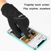 WEST BIKING YP0211221 Winter Warm Fleece Riding Gloves Non-Slip Water-resistant Touch Screen Gloves, Size: L(Black)