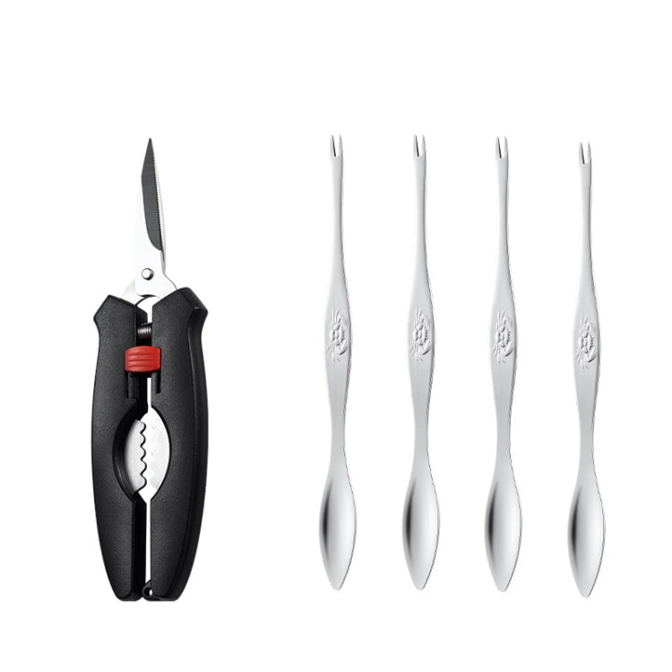 Crab Tool 304 Stainless Steel Crab Fork Crab Scissors Crab Needle,Style: 4 Fork 1 Knife - Gadgets by PMC TechLife | Online Shopping South Africa | PMC TechLife | Buy Now Pay Later Mobicred