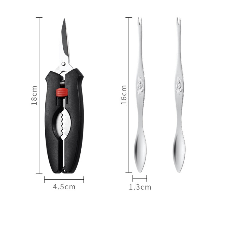 Crab Tool 304 Stainless Steel Crab Fork Crab Scissors Crab Needle,Style: 4 Fork 1 Knife - Gadgets by PMC TechLife | Online Shopping South Africa | PMC TechLife | Buy Now Pay Later Mobicred