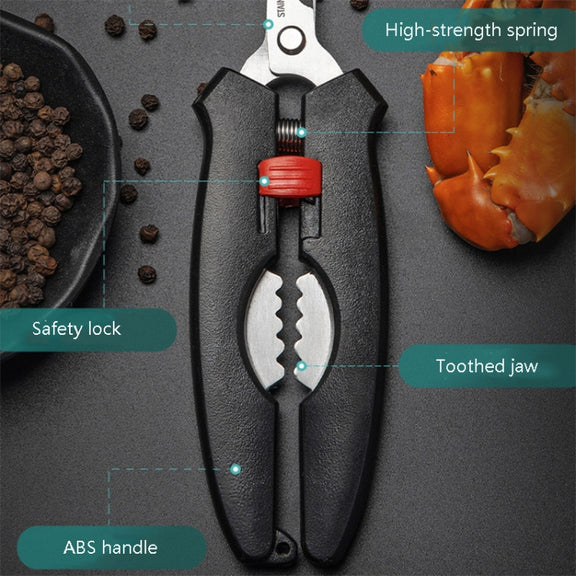 Crab Tool 304 Stainless Steel Crab Fork Crab Scissors Crab Needle,Style: 4 Fork 1 Knife