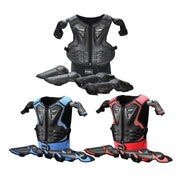 GHOST RACING Motorcycle Protective Gear Children Safety Riding Sport Vest + Knee Pads + Elbow Pads Protective Suit(Red)