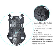 GHOST RACING GR-HJY08 Motorcycle Adult Protective Gear Anti-Fall Riding Clothes Hard Shell Protective Vest Suit, Size: L(Black)
