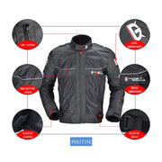 GHOST RACING GR-Y05 Motorcycle Cycling Cloth Men Knight Racing Jacket Keep Warm Anti-Fall Locomotive Off-Road Suit, Size: XXXL(Black)
