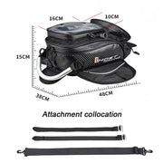GHOST RACING GR-YXB08 Motorcycle Bag Touch Navigation Fuel Tank Package Dust Waist Bag(Without Magnet (Black))