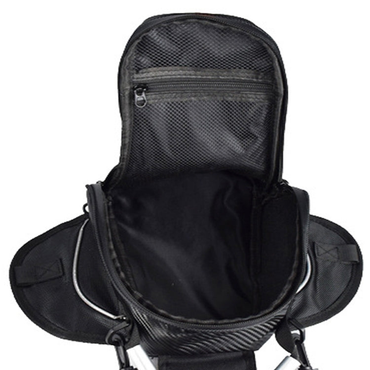 GHOST RACING GR-YXB08 Motorcycle Bag Touch Navigation Fuel Tank Package Dust Waist Bag(With Magnet (Black))
