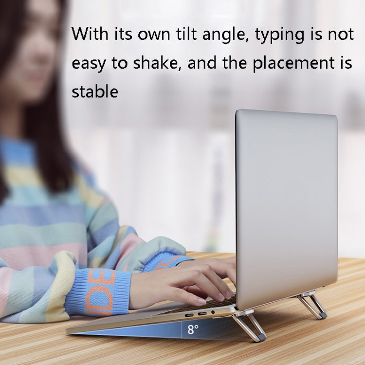 T615 Laptop Heightening Bracket Aluminum Alloy Back Stick Computer Stand(Grey) - Laptop Stand by PMC TechLife | Online Shopping South Africa | PMC TechLife | Buy Now Pay Later Mobicred