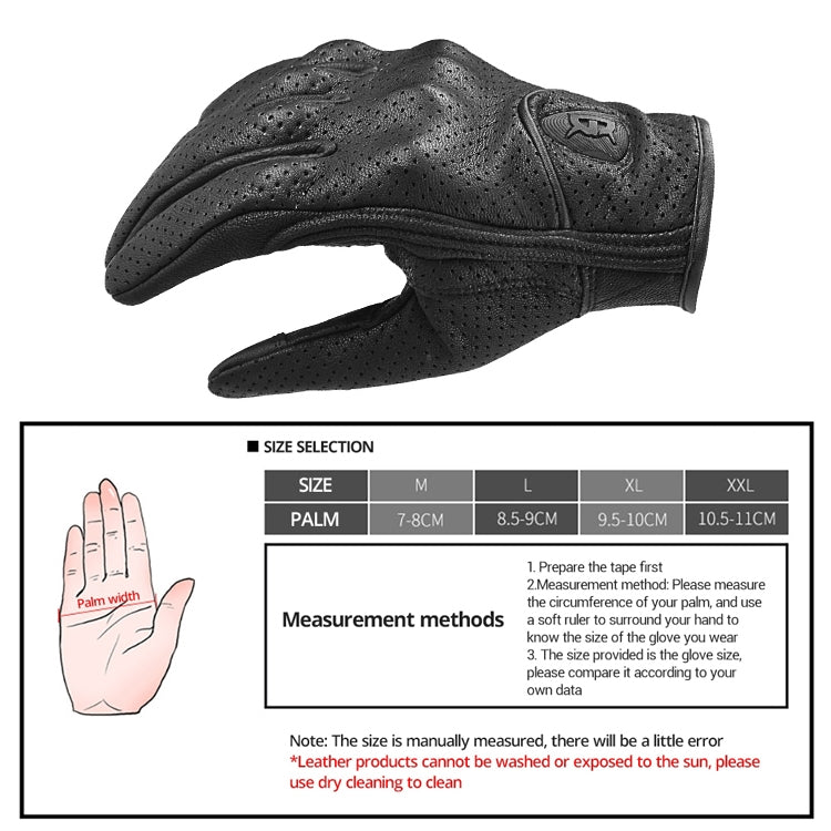 GHOST RACING GR-ST06 Breathable Touch Screen Motorcycle Riding Leather Gloves Anti-Fall Locomotive Gloves, Size: XL(Black) - Locomotive Gloves by GHOST RACING | Online Shopping South Africa | PMC TechLife | Buy Now Pay Later Mobicred