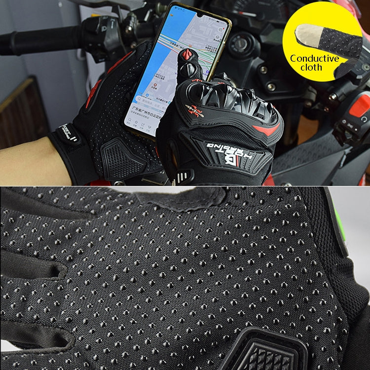 GHOST RACING GR-ST04 Motorcycle Gloves Anti-Fall Full Finger Riding Touch Gloves, Size: XL(Green) - Locomotive Gloves by GHOST RACING | Online Shopping South Africa | PMC TechLife | Buy Now Pay Later Mobicred