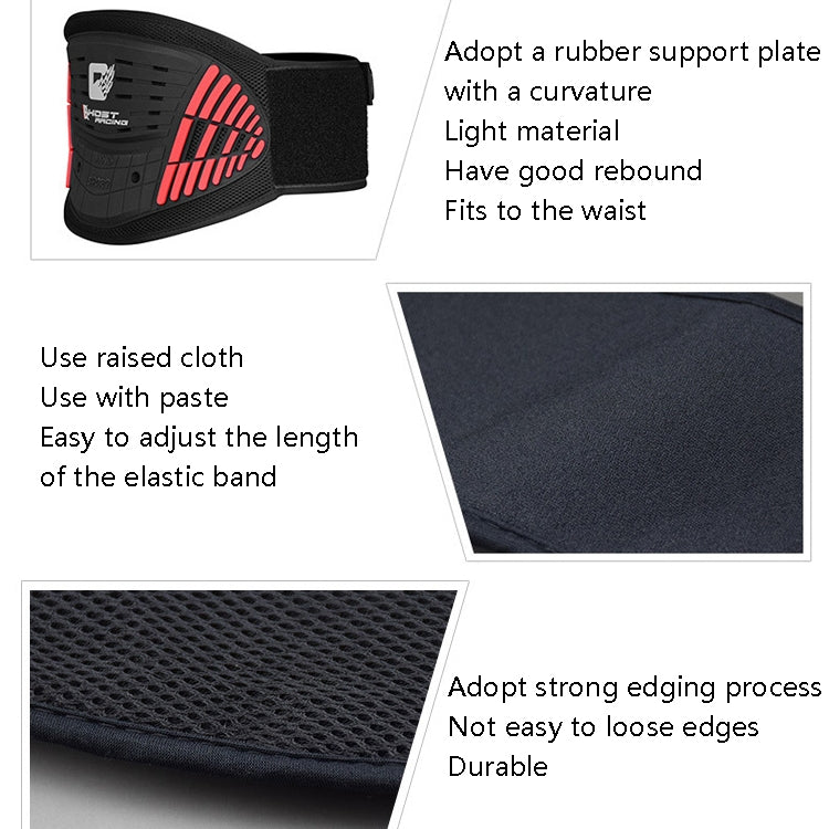 GHOST RACING GR-HY01 Motorcycle Waist Cycling Protective Gear Locomotive Anti-Fall Ski Bunch Waist Belt, Size: One Size(Red) - Protective Gear by GHOST RACING | Online Shopping South Africa | PMC TechLife | Buy Now Pay Later Mobicred